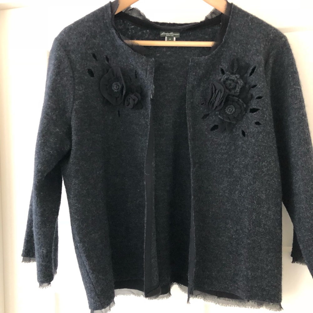 Eddie Bauer Open Cardigan || Charcoal Grey